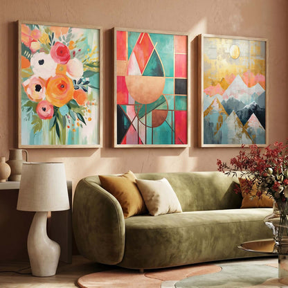 Modern Wall  Art  Paintings for Living Room - Wall Poster With frames