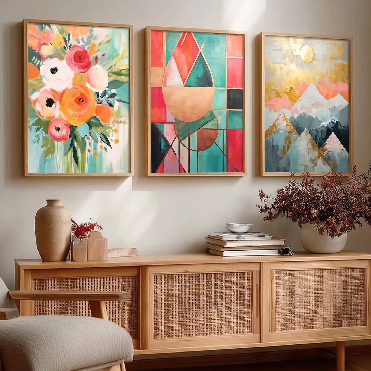Modern Wall  Art  Paintings for Living Room - Wall Poster With frames