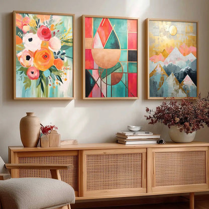 Modern Wall  Art  Paintings for Living Room - Wall Poster With frames