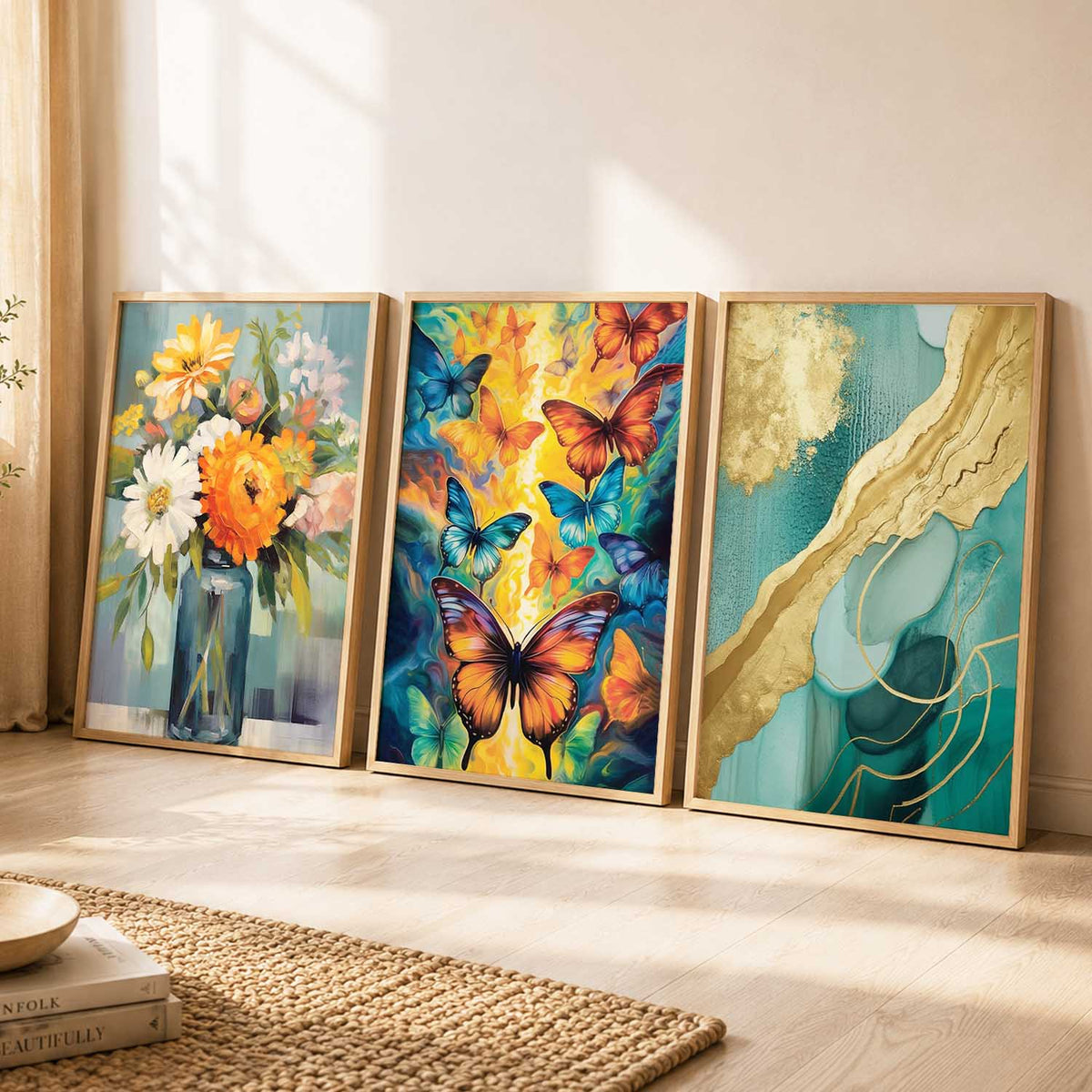 Modern  Wall Art Paintings for Living Room - Wall Poster With frames