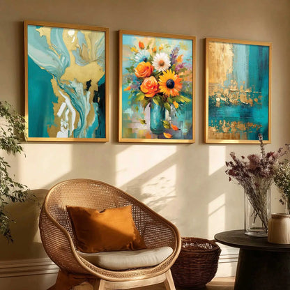 Floral Wall Art  Paintings for Living Room - Wall Poster With frames