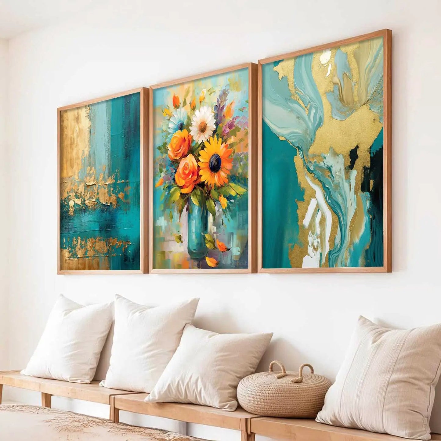 Floral Wall Art  Paintings for Living Room - Wall Poster With frames