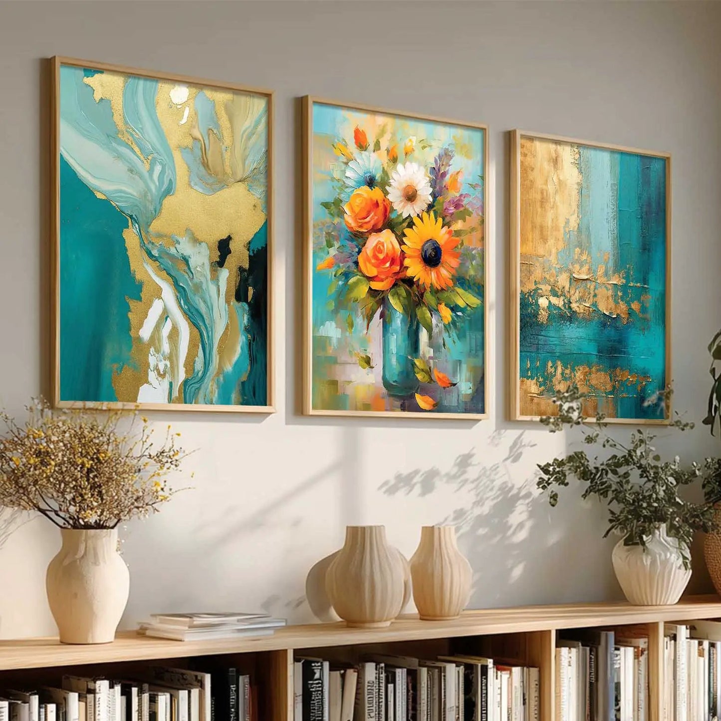 Floral Wall Art  Paintings for Living Room - Wall Poster With frames