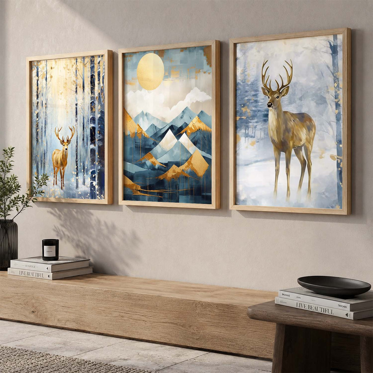 Modern Wall Art Paintings for Living Room - Wall Poster With frames