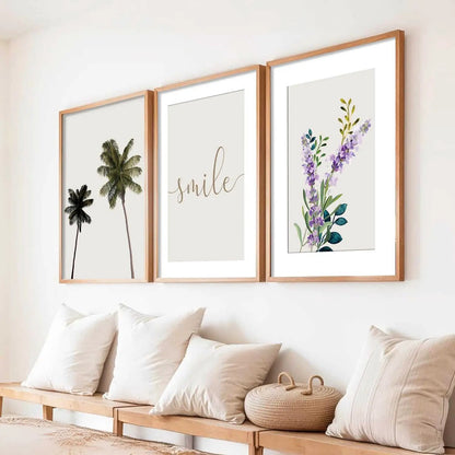 Floral   Wall  Art  Paintings for Living Room - Wall Poster With frames