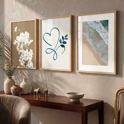 Floral  Wall  Art  Paintings for Living Room - Wall Poster With frames