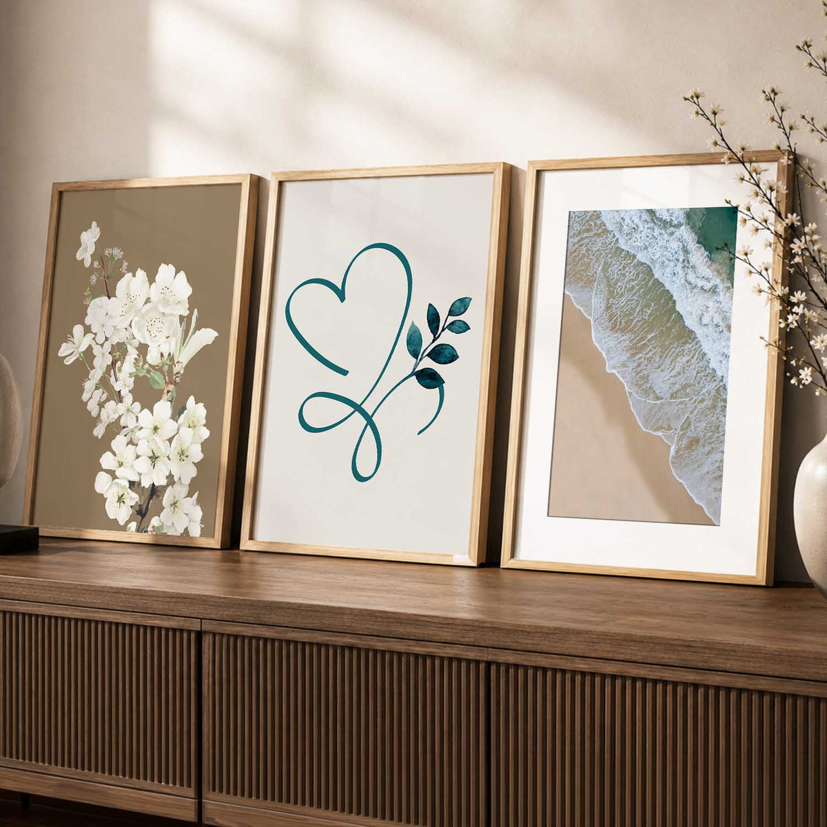 Floral  Wall  Art  Paintings for Living Room - Wall Poster With frames