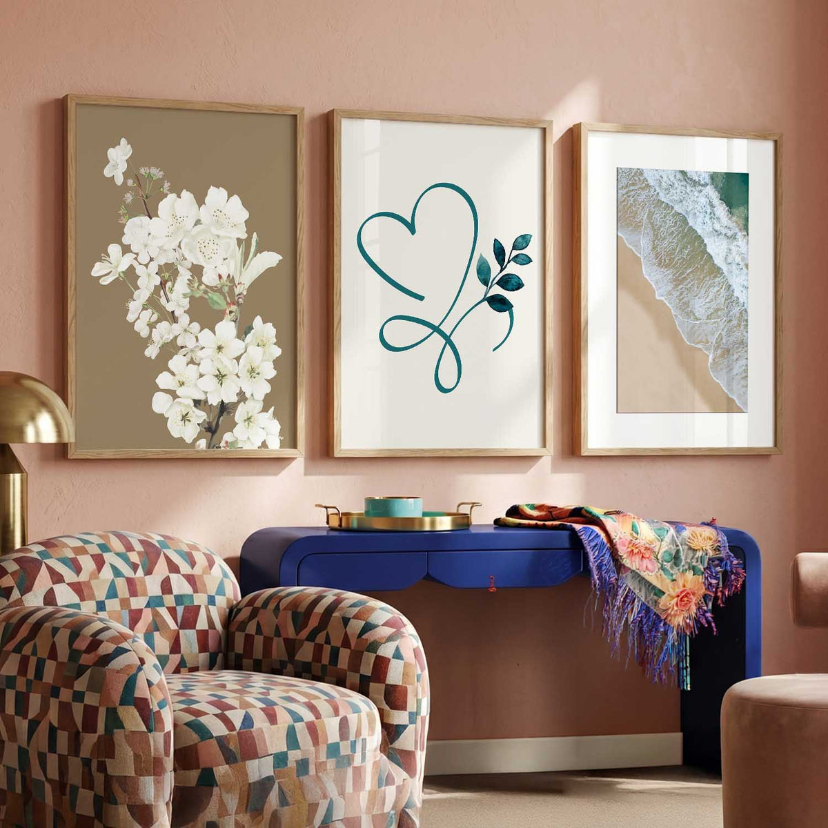 Floral  Wall  Art  Paintings for Living Room - Wall Poster With frames