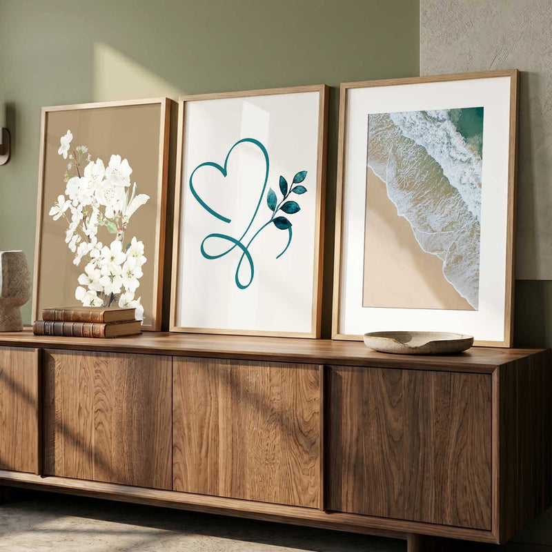 Floral  Wall  Art  Paintings for Living Room - Wall Poster With frames