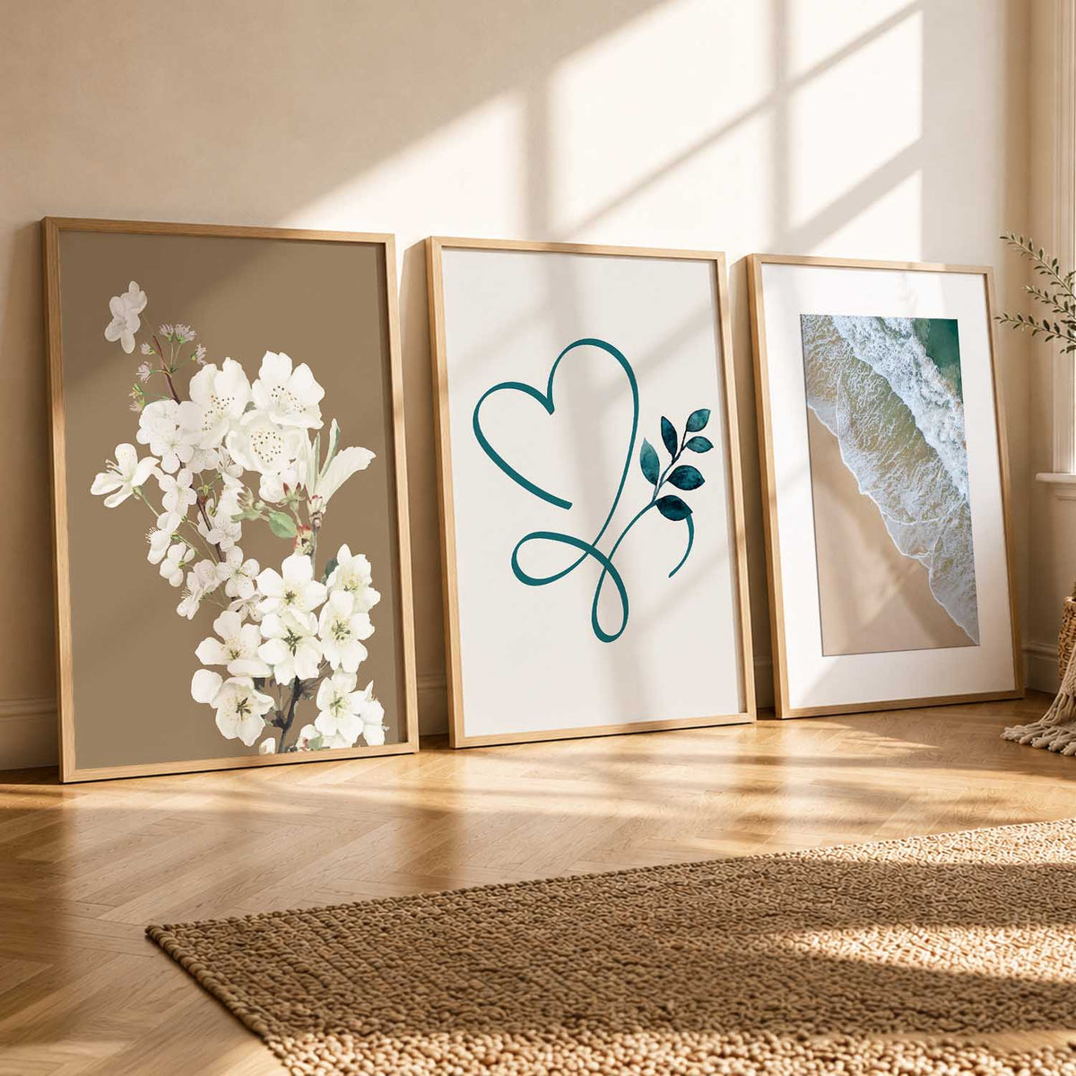 Floral  Wall  Art  Paintings for Living Room - Wall Poster With frames