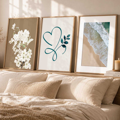 Floral  Wall  Art  Paintings for Living Room - Wall Poster With frames
