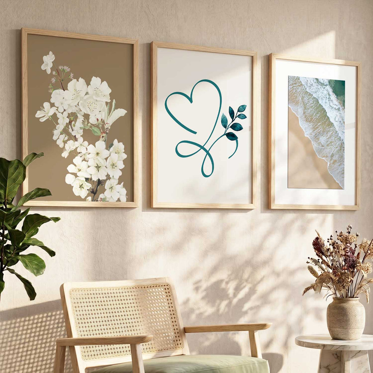 Floral  Wall  Art  Paintings for Living Room - Wall Poster With frames