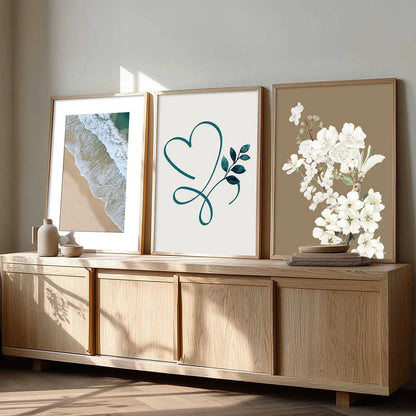 Floral  Wall  Art  Paintings for Living Room - Wall Poster With frames