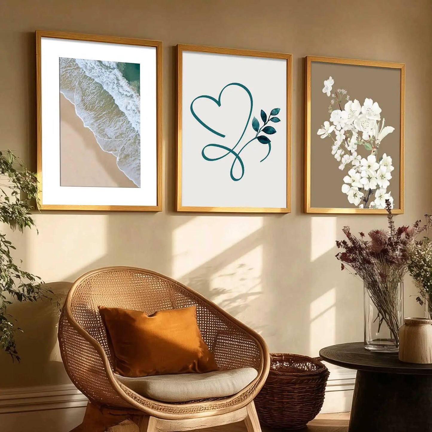 Floral  Wall  Art  Paintings for Living Room - Wall Poster With frames