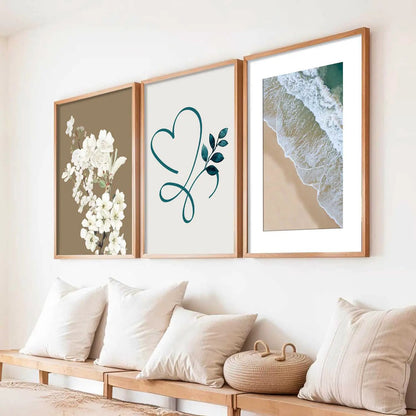 Floral  Wall  Art  Paintings for Living Room - Wall Poster With frames