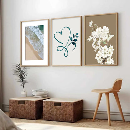 Floral  Wall  Art  Paintings for Living Room - Wall Poster With frames