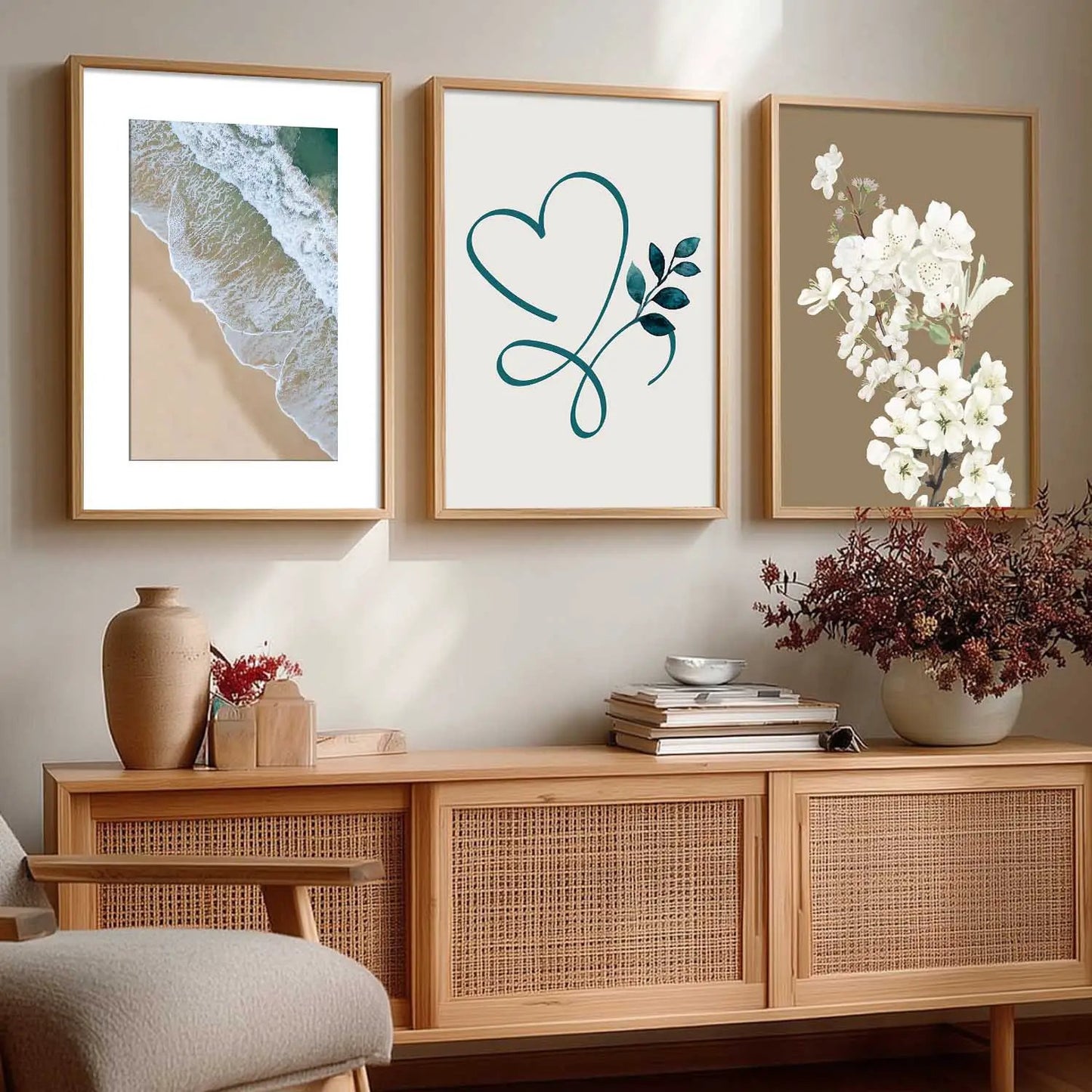 Floral  Wall  Art  Paintings for Living Room - Wall Poster With frames