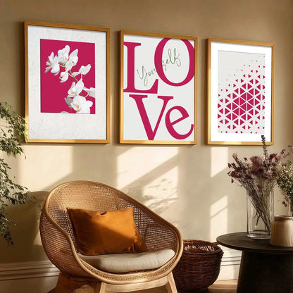 Floral   Wall  Art  Paintings for Living Room - Wall Poster With frames