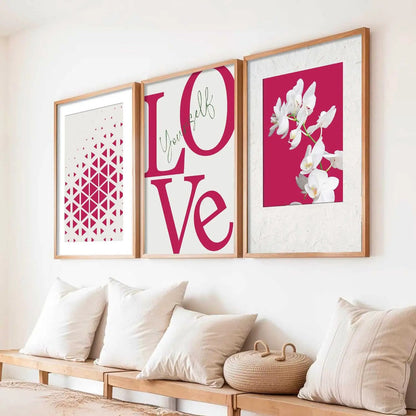 Floral   Wall  Art  Paintings for Living Room - Wall Poster With frames