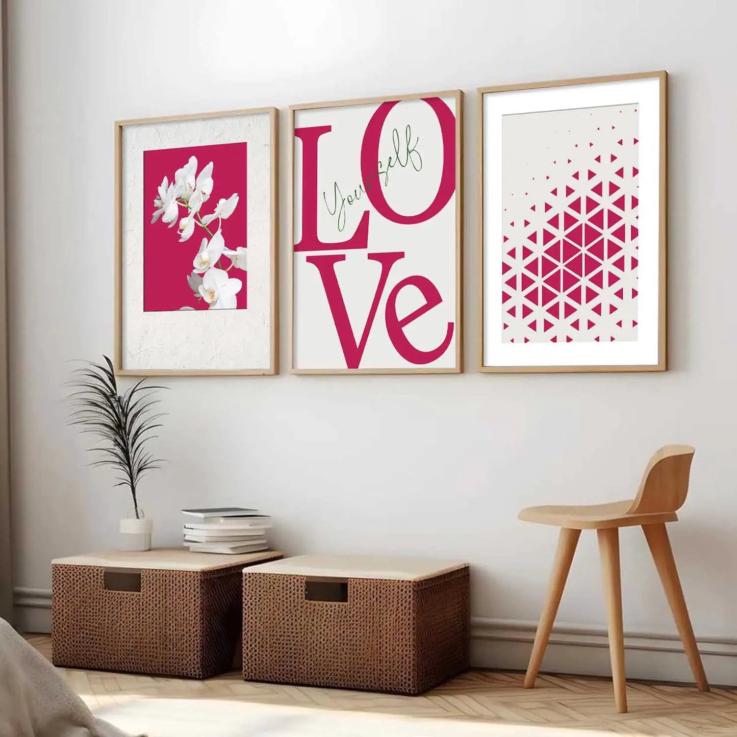 Floral   Wall  Art  Paintings for Living Room - Wall Poster With frames