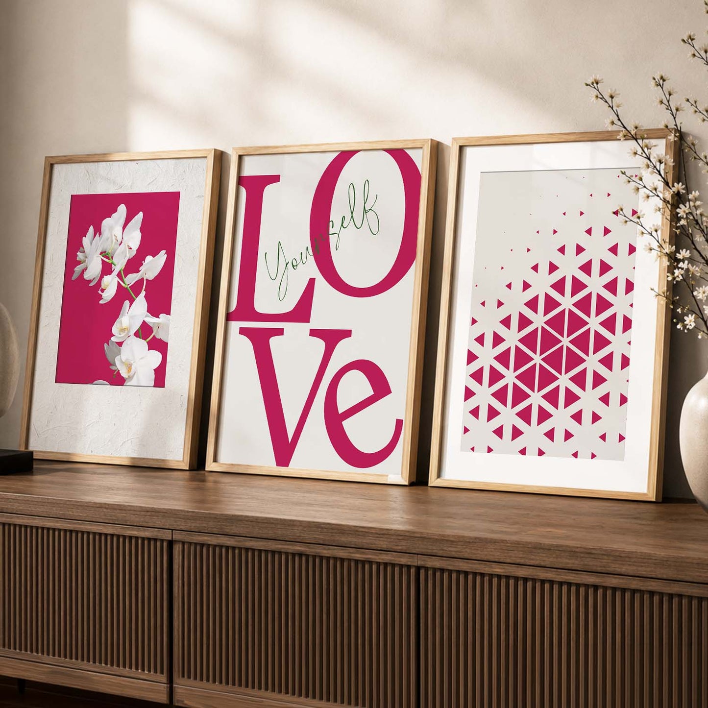 Floral   Wall  Art  Paintings for Living Room - Wall Poster With frames