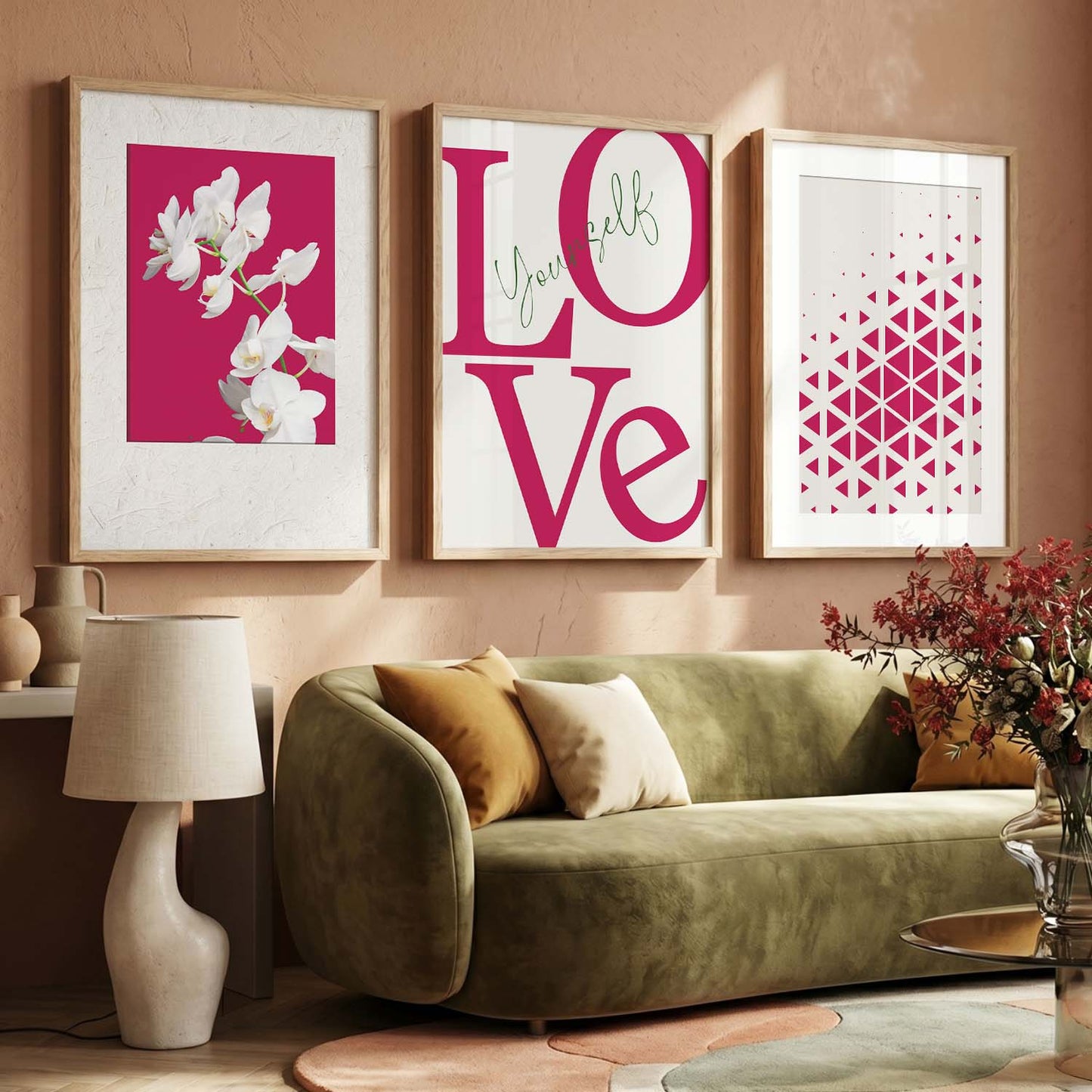 Floral   Wall  Art  Paintings for Living Room - Wall Poster With frames