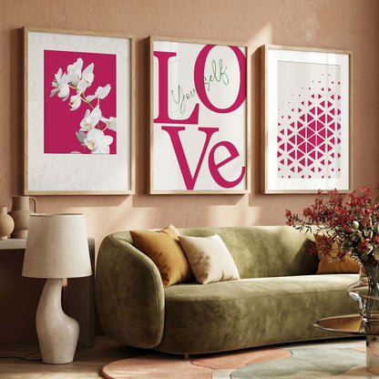 Floral   Wall  Art  Paintings for Living Room - Wall Poster With frames