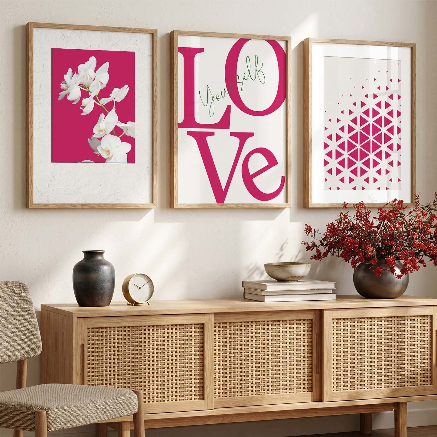 Floral   Wall  Art  Paintings for Living Room - Wall Poster With frames
