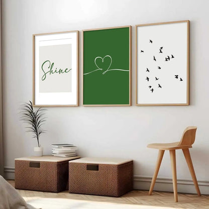 Boho  Wall  Art  Paintings for Living Room - Wall Poster With frames