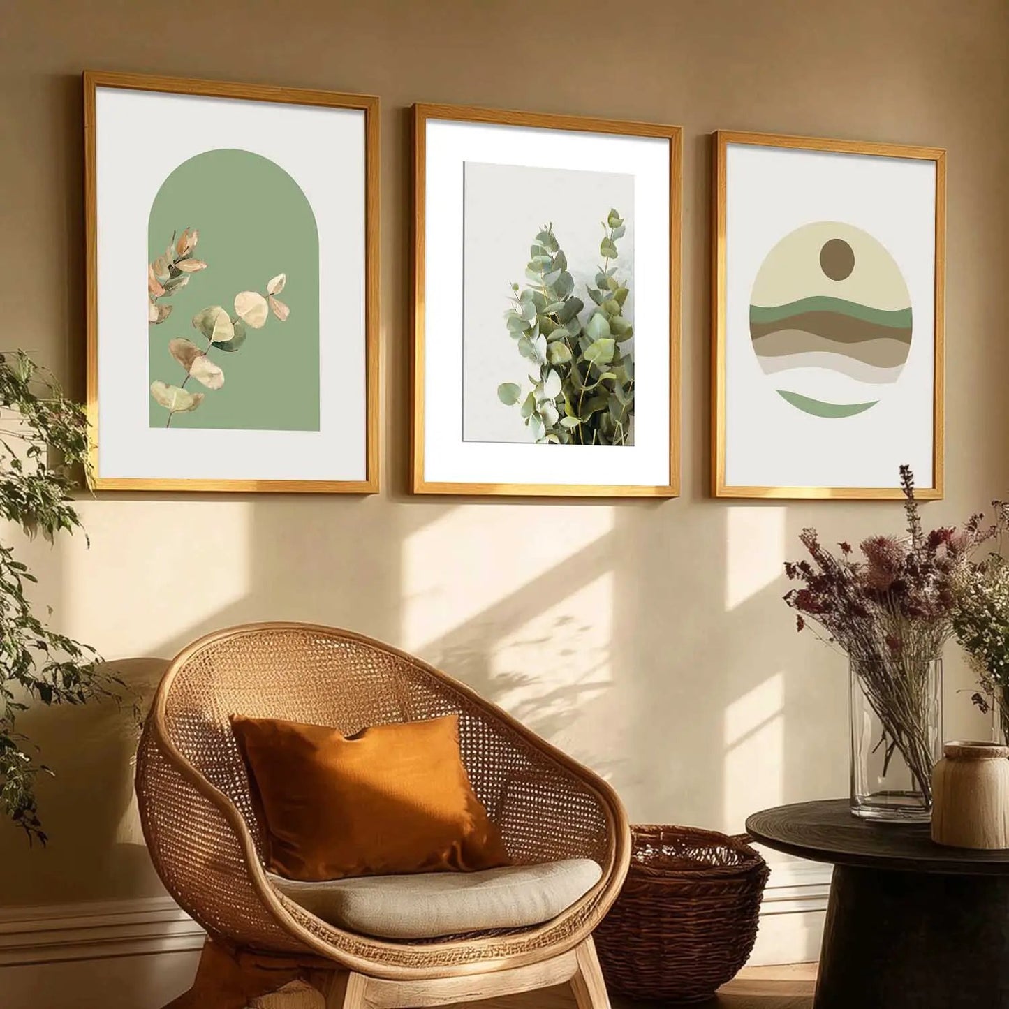 Boho  Wall  Art  Paintings for Living Room - Wall Poster With frames