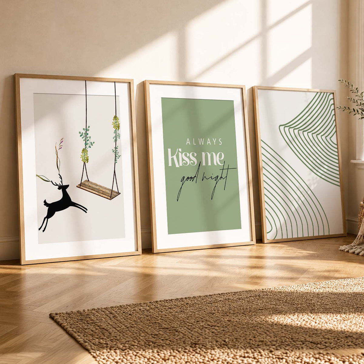 Boho Wall Art Paintings for Living Room - Wall Poster With frames