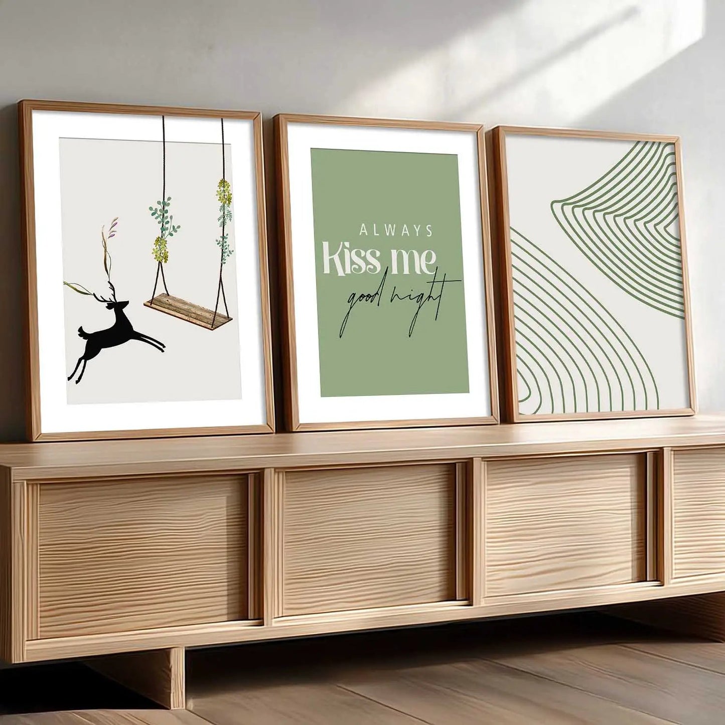 Boho Wall Art Paintings for Living Room - Wall Poster With frames