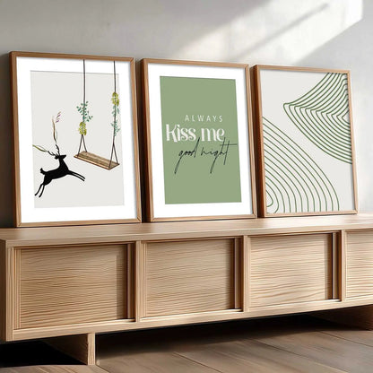 Boho Wall Art Paintings for Living Room - Wall Poster With frames
