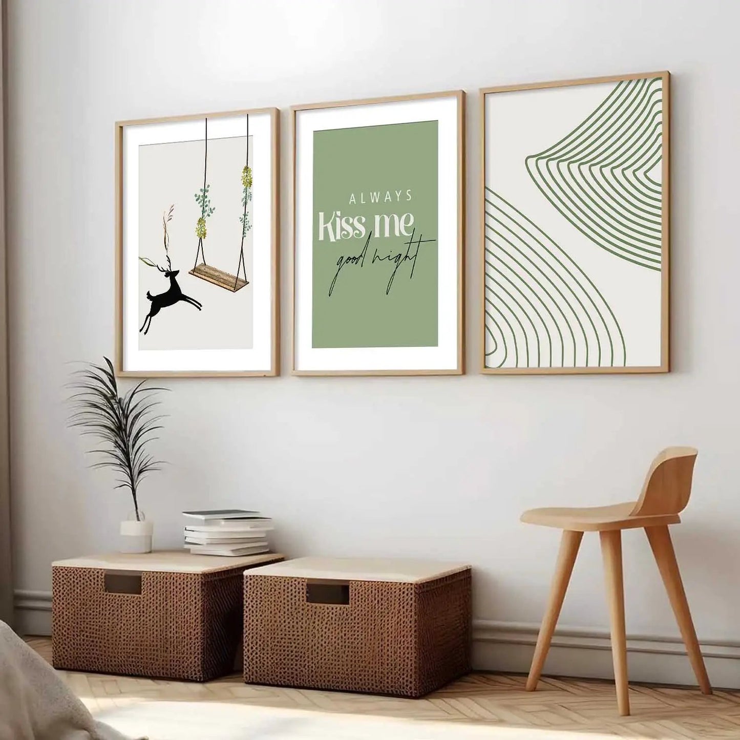 Boho Wall Art Paintings for Living Room - Wall Poster With frames