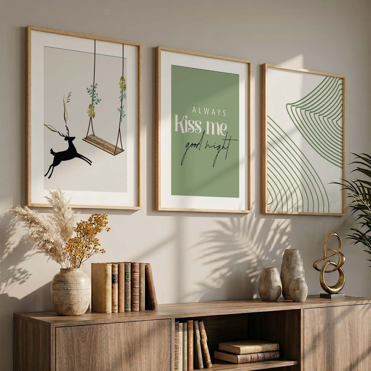 Boho Wall Art Paintings for Living Room - Wall Poster With frames