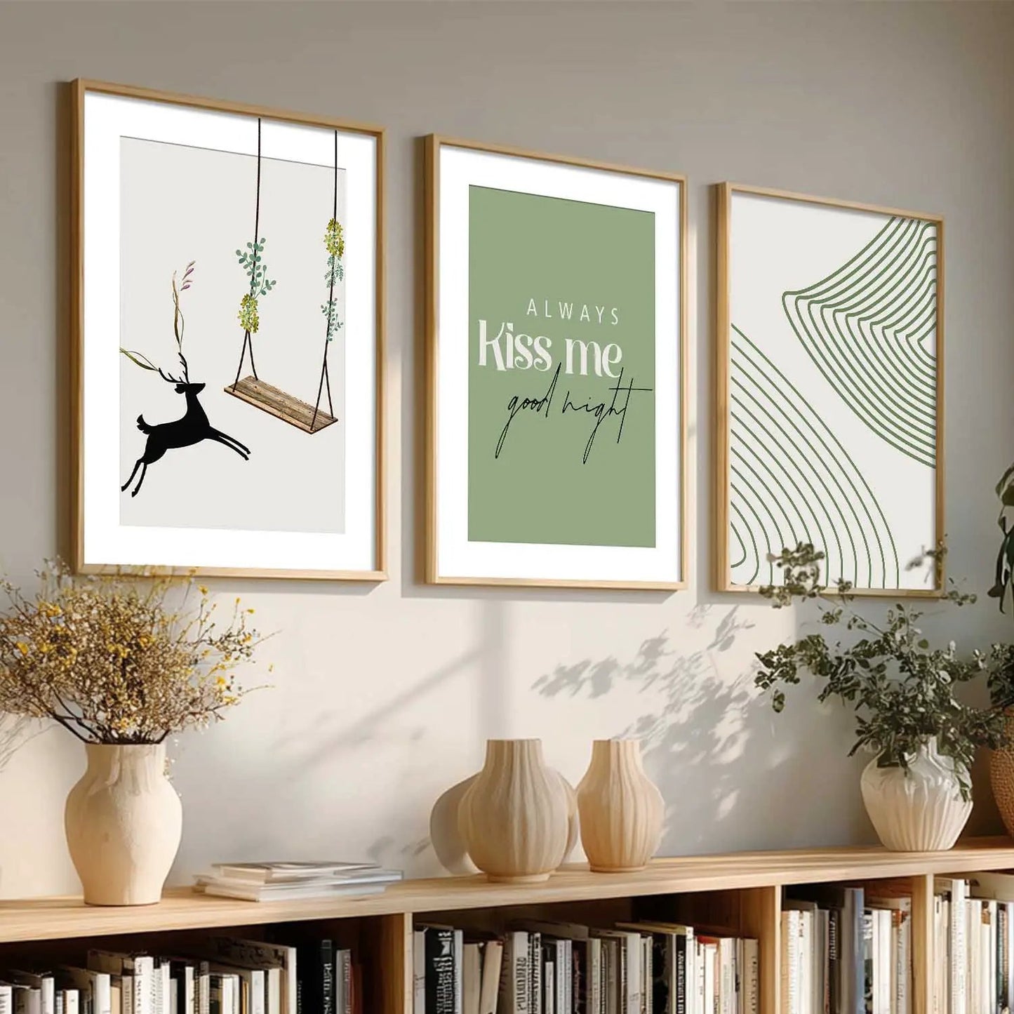 Boho Wall Art Paintings for Living Room - Wall Poster With frames