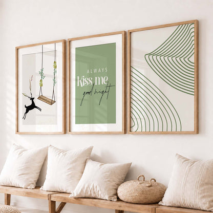 Boho Wall Art Paintings for Living Room - Wall Poster With frames