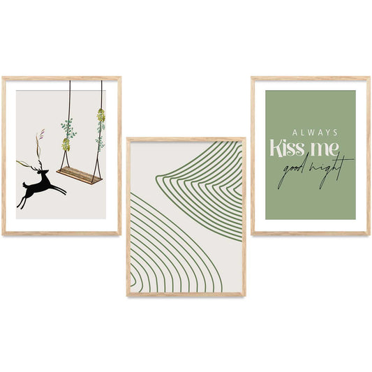 Boho Wall Art Paintings for Living Room - Wall Poster With frames