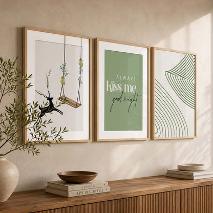 Boho Wall Art Paintings for Living Room - Wall Poster With frames