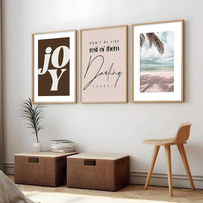 Quote  Wall   Art  Paintings for Living Room - Wall Poster With frames