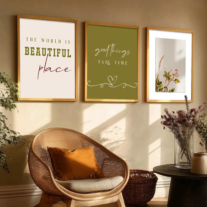 Quote  Wall   Art  Paintings for Living Room - Wall Poster With frames