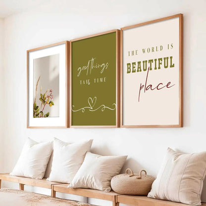 Quote  Wall   Art  Paintings for Living Room - Wall Poster With frames