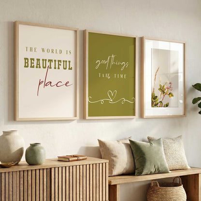 Quote  Wall   Art  Paintings for Living Room - Wall Poster With frames