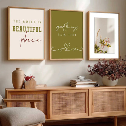 Quote  Wall   Art  Paintings for Living Room - Wall Poster With frames