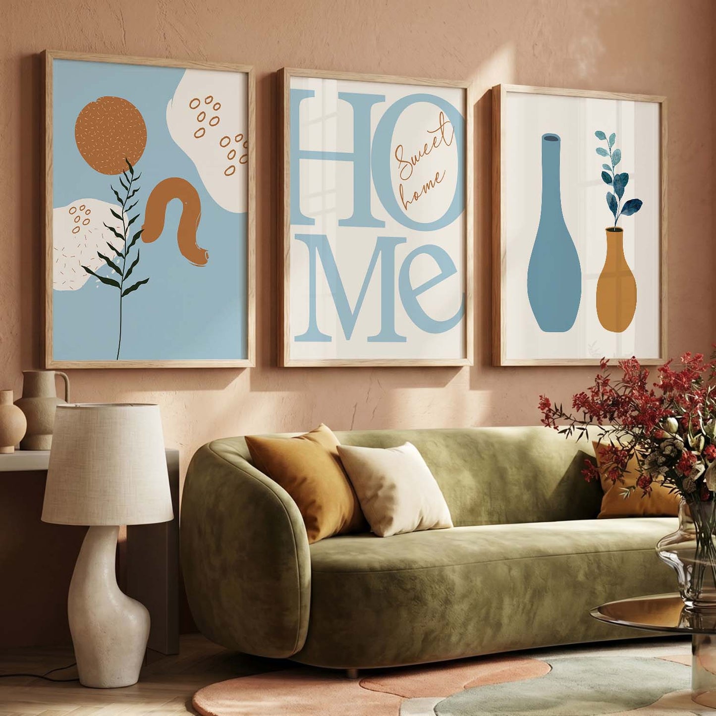 Boho Wall  Art Paintings for Living Room - Wall Poster With frames