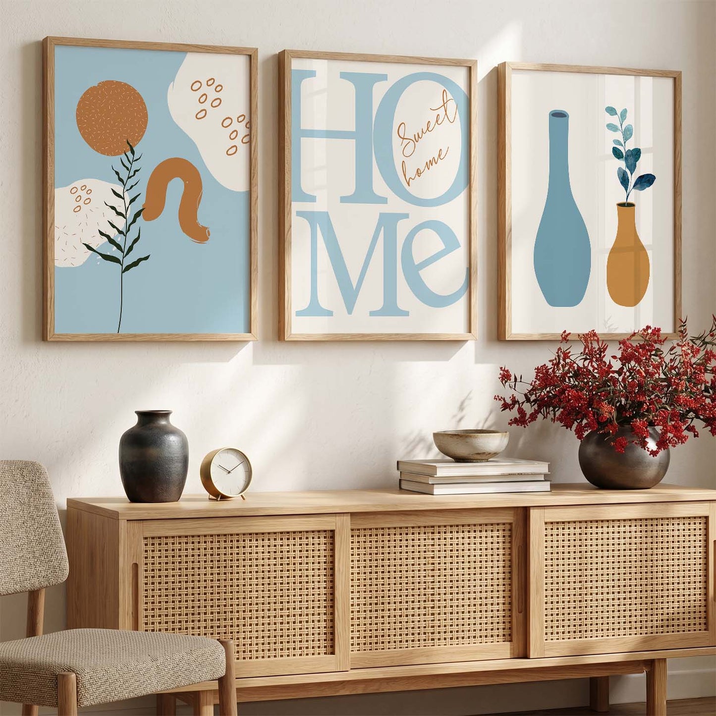 Boho Wall  Art Paintings for Living Room - Wall Poster With frames