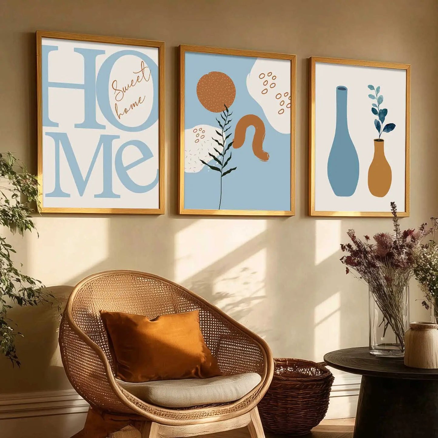Boho Wall  Art Paintings for Living Room - Wall Poster With frames