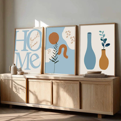 Boho Wall  Art Paintings for Living Room - Wall Poster With frames