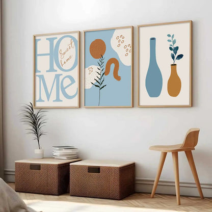 Boho Wall  Art Paintings for Living Room - Wall Poster With frames