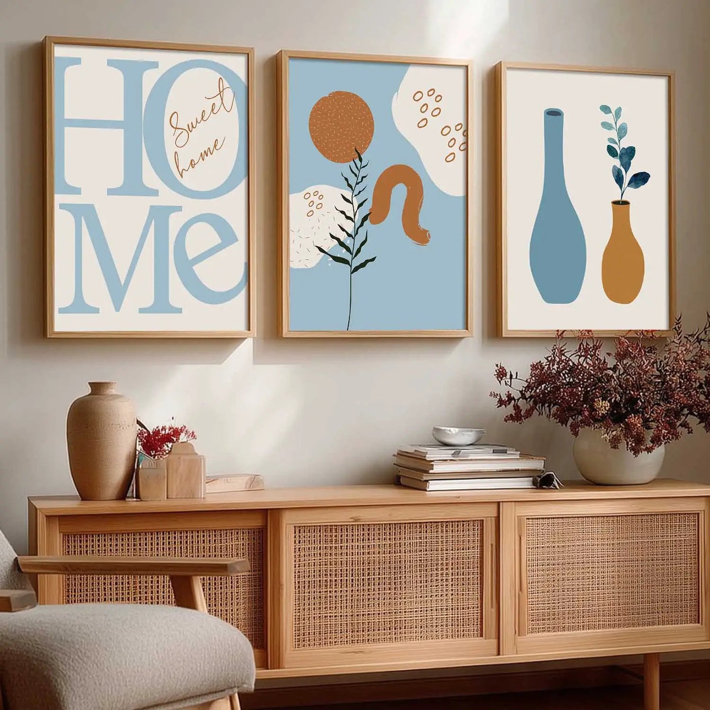 Boho Wall  Art Paintings for Living Room - Wall Poster With frames